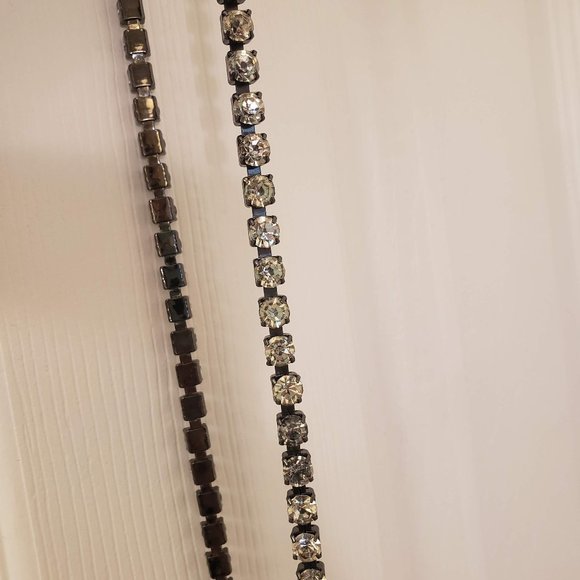 Vintage Rhinestone Belt Silver Diamond main image 9